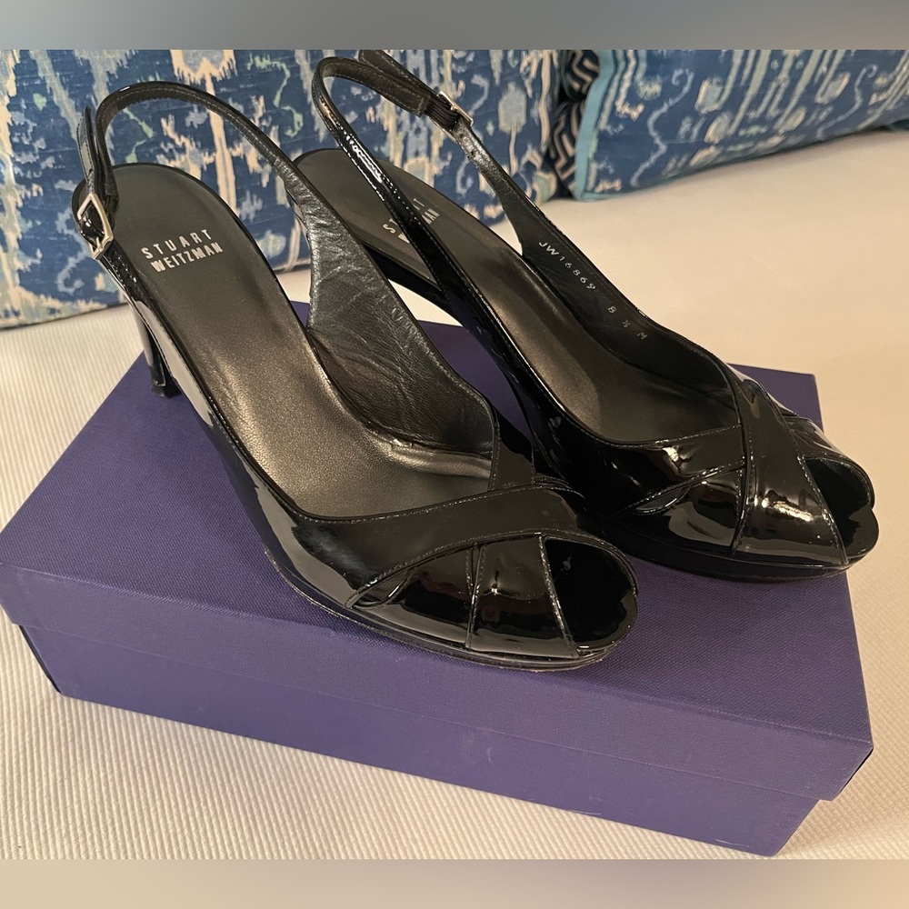 Stuart Weitzman Perkapoo black aniline size 8.5